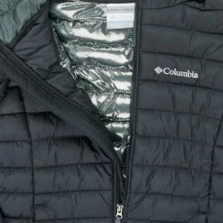 Manteaux Columbia POWDER LITE HOODED JACKET Couleur Noir -Columbia Soldes Boutique 17760360 500 C