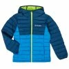 Manteaux Columbia POWDER LITE HOODED JACKET Couleur Bleu -Columbia Soldes Boutique 17760361 500 A