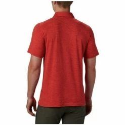 T-shirts & Polos Columbia Tech Trail Polo Shirt Couleur Rouge -Columbia Soldes Boutique 18512321 500 C