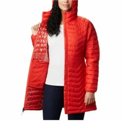 Manteaux Columbia Powder Lite Mid Jacket Couleur Orange