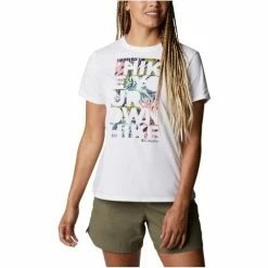 T-shirts & Polos Columbia Sun Trek W Graphic Tee Couleur Blanc