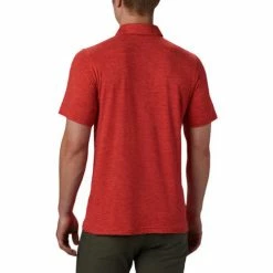 T-shirts & Polos Columbia Tech Trail Polo Shirt Couleur Rouge -Columbia Soldes Boutique 19583252 500 C