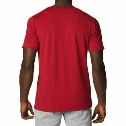 T-shirts & Polos Columbia Tech Trail Graphic Tee Couleur Rouge -Columbia Soldes Boutique 19779751 500 C