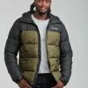 Manteaux Columbia PIKE LAKE HOODED JACKET Couleur Kaki / Noir -Columbia Soldes Boutique 19833495 500 B