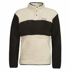 Sweats & Polaires Columbia RUGGED RIDGE SHERPA HALF SNAP Couleur Beige / Noir