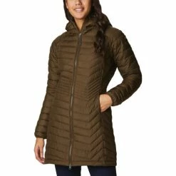 Manteaux Columbia Powder Lite Mid Jacket Couleur Marron