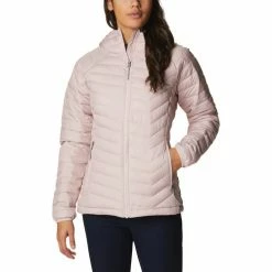 Manteaux Columbia Powder Lite Hooded Jacket Couleur Rose