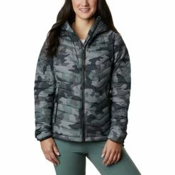 Manteaux Columbia Powder Lite Hooded Jacket Couleur Gris