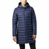 Manteaux Columbia Lake 22 Down Long Hooded Jacket Couleur Bleu -Columbia Soldes Boutique 21704937 500 A