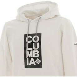Sweats & Polaires Columbia Csc basic logo wht cap sw Couleur Blanc -Columbia Soldes Boutique 22515242 500 C