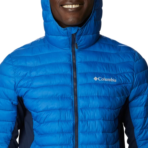 Vestes Columbia Powder Pass Hybrid-Kapuzenjacke Couleur Bleu 5 Vestes Columbia Powder Pass Hybrid-Kapuzenjacke Couleur Bleu – Image 3