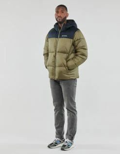 Manteaux Columbia Puffect Hooded Jacket Couleur Stone Green -Columbia Soldes Boutique 22754256 500 C