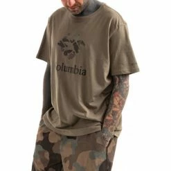 T-shirts & Polos Columbia Tee-shirt Couleur Vert -Columbia Soldes Boutique 23110558 500 C