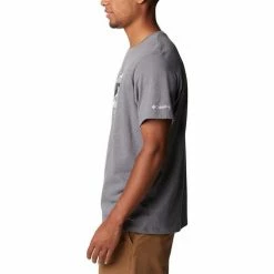 T-shirts & Polos Columbia Tee-shirt Couleur Gris -Columbia Soldes Boutique 23420262 500 C