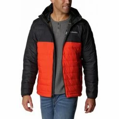 Vestes Columbia Veste à capuche Powder Lite Couleur orange/gris foncé