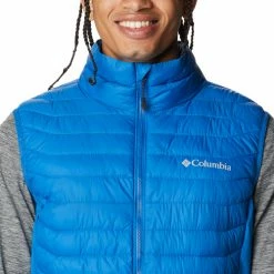Vestes Columbia Powder Pass Vest Couleur Bleu -Columbia Soldes Boutique 23996932 500 C